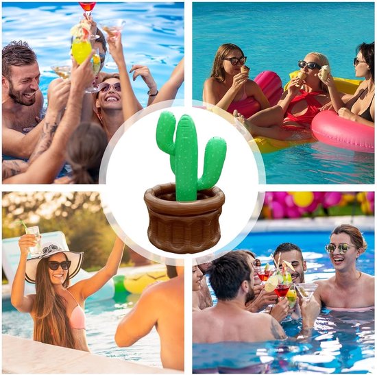 Opblaasbare Cactus Ijskoelbak (75cm Hoog) - Tropische Koelbox voor Drankjes en Snacks, Perfect voor Zomerfeestjes, BBQ en Strand — afbeelding 5