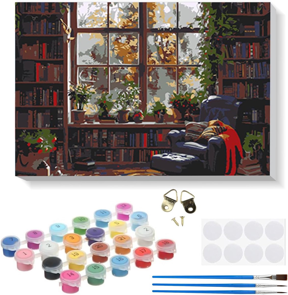 Schilderen op nummer set 20 x 30 cm - olieverf met houten frame - uniek landschap - SnelShoppen