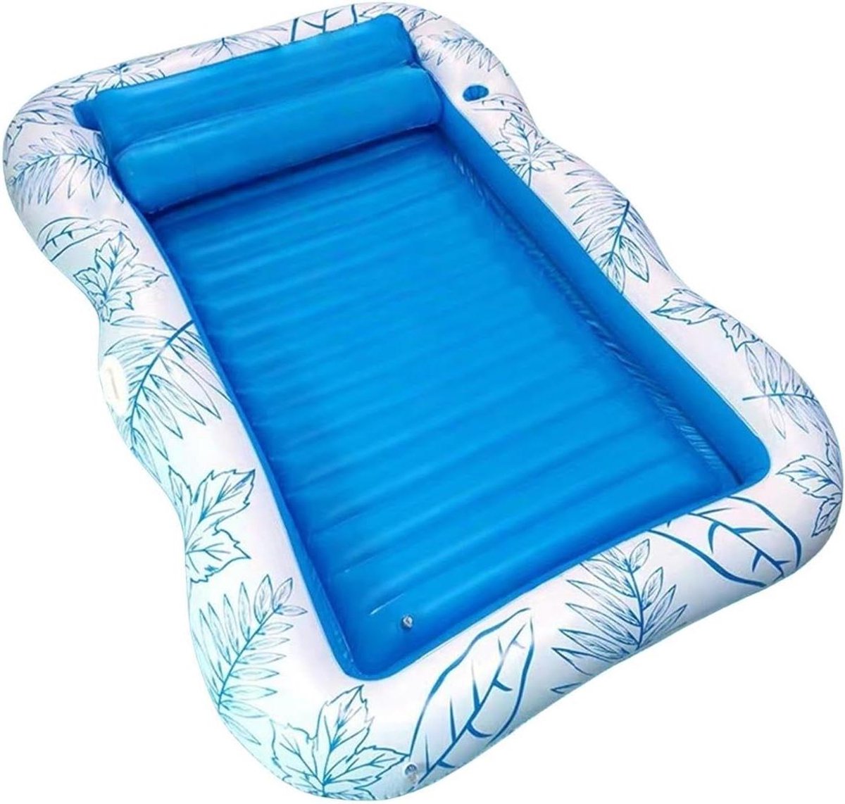 Zwembad Drijver - Luchtbed Vlot - Ontspannen in water - Met bekerhouders - 190x120cm - Blauw