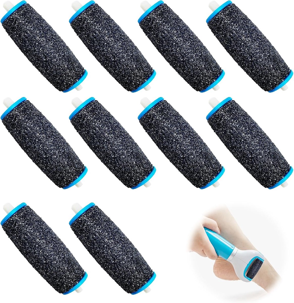 Pedicure voetverzorgingsset 10 stuks - vervangrollen voor Scholl - extra grof - ideaal voor eeltverwijdering - SnelShoppen