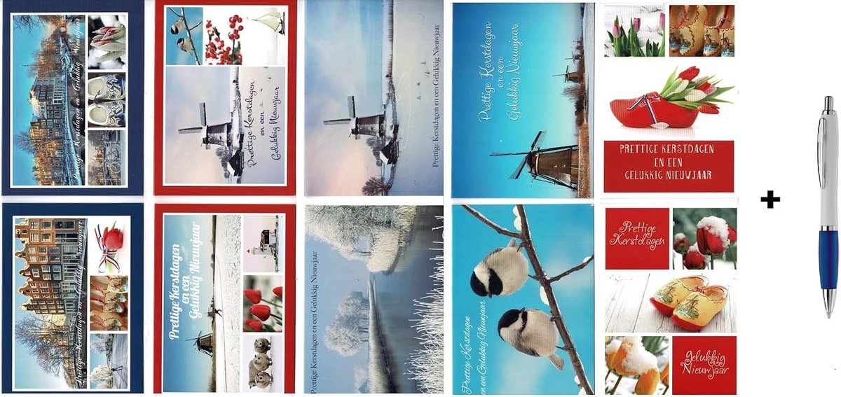 Kerstkaarten 50 stuks - Luxe dubbelkaarten 9,5x14 cm - Inclusief enveloppen - Perfect voor feestdagen - ShopVlot