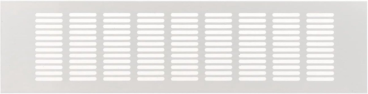 Ventilatierooster 400x100mm - Aluminium - Wit - Bevorderd luchtcirculatie - ShopVlot