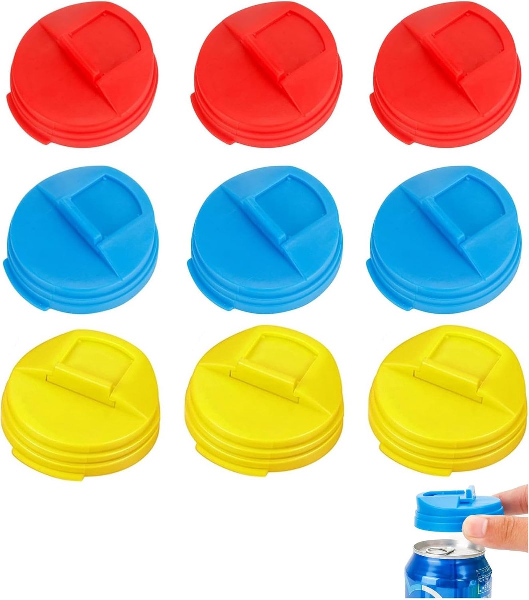 Beverage deksels 9 stuks - herbruikbaar kunststof - voor het afsluiten van drankjes - ideaal voor buitengebruik - ShopVlot