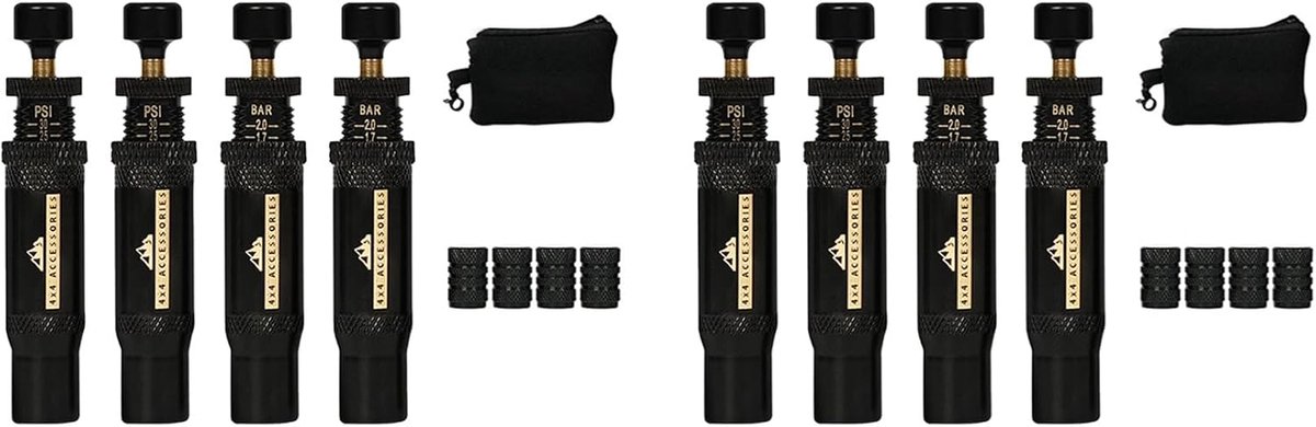 Bandenontluchtingsventielset 10-30 psi - 8-delig schroefbaar - hoge nauwkeurigheid - snel en eenvoudig gebruik - ShopVlot