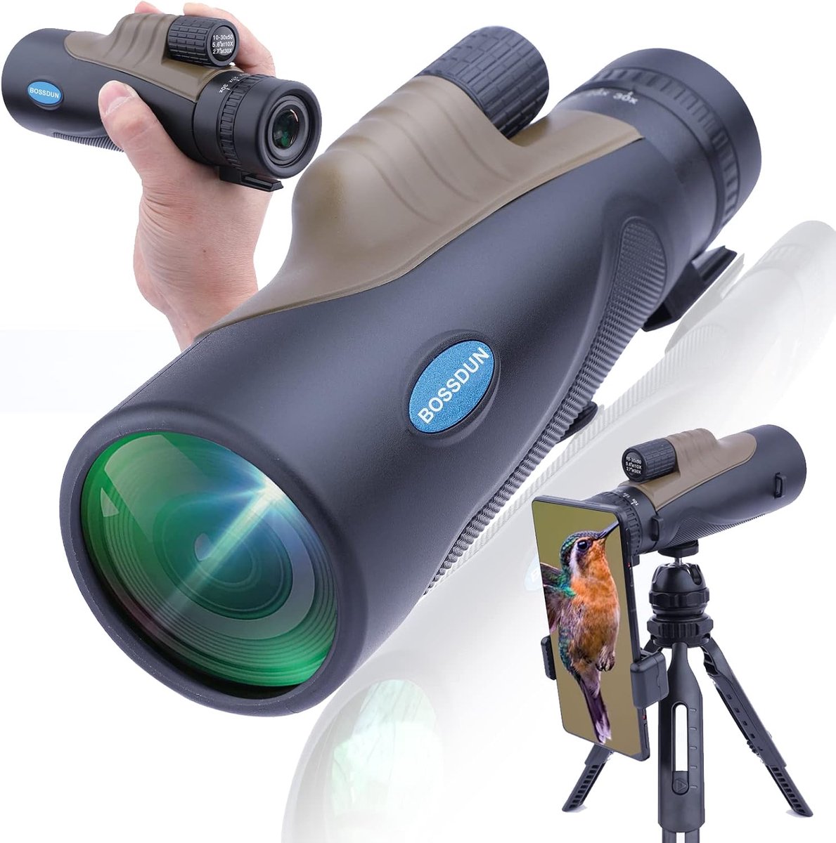 Monoculaire telescoop 10-30x50 - HD zoom - waterdicht en schokbestendig - ideaal voor outdoor avonturen - ShopVlot