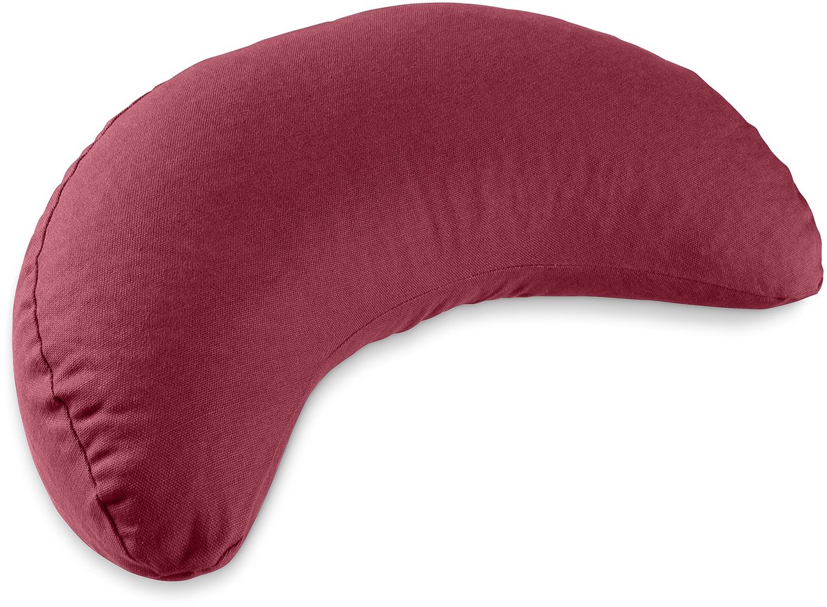 Meditatiekussen Shanti Halvemaanvorm - Yoga Zitkussen met 100% Katoenen Hoes - Ergonomisch Sikkelvormig Meditatiekussen met Speltvulling - Comfortabel Zitkussen voor Yoga, Meditatie en Ontspanning - GOTS Gecertificeerd