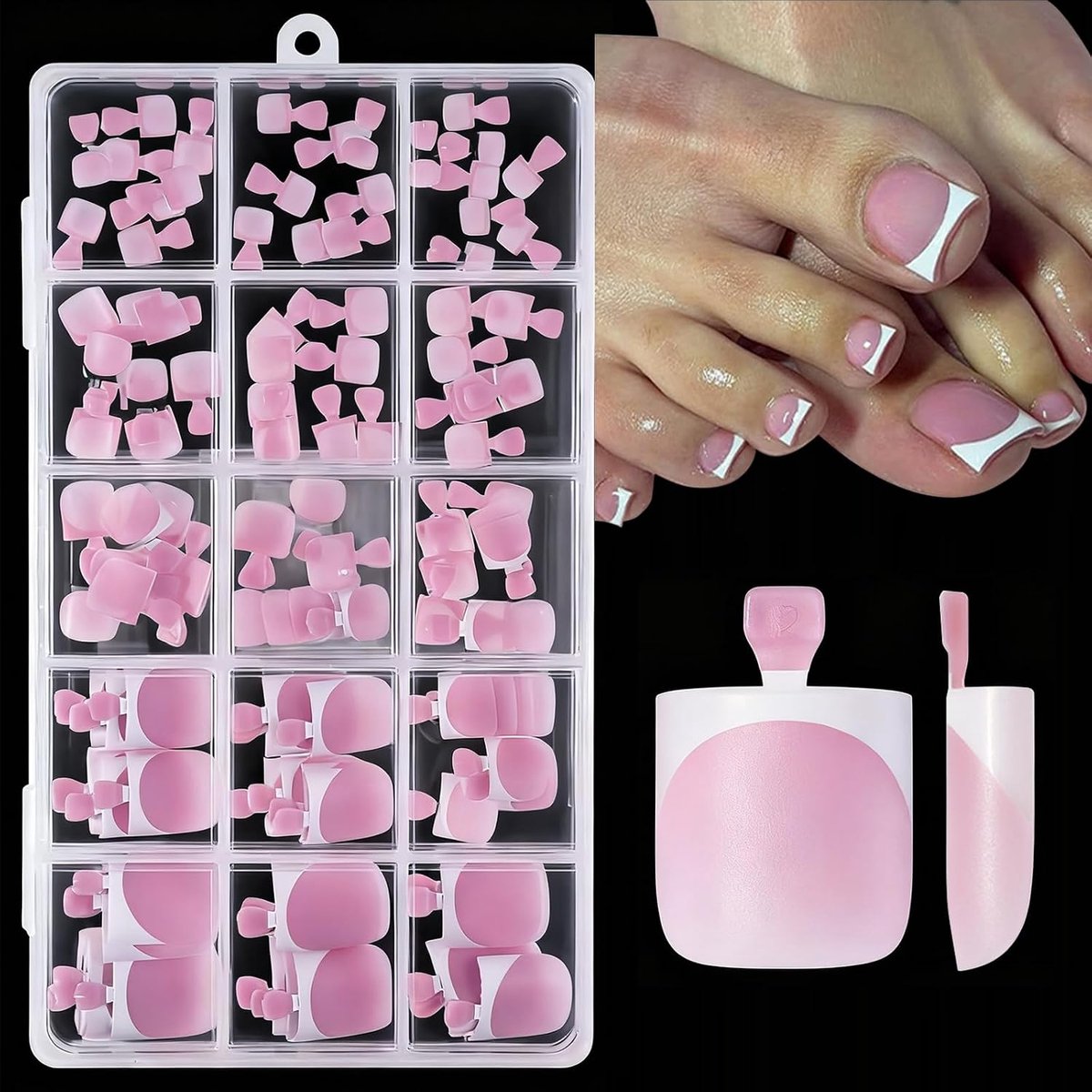 Valse teennagels 150 Stuks - Franse manicure - Soft gel - Eenvoudig aan te brengen - ShopVlot