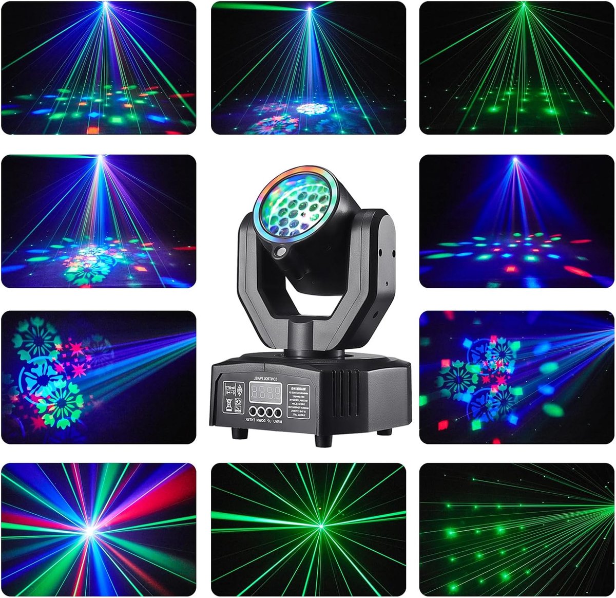 Disco licht Moving Head - LED RGB projector - DMX effect spotlight - voor feesten en evenementen - ShopVlot