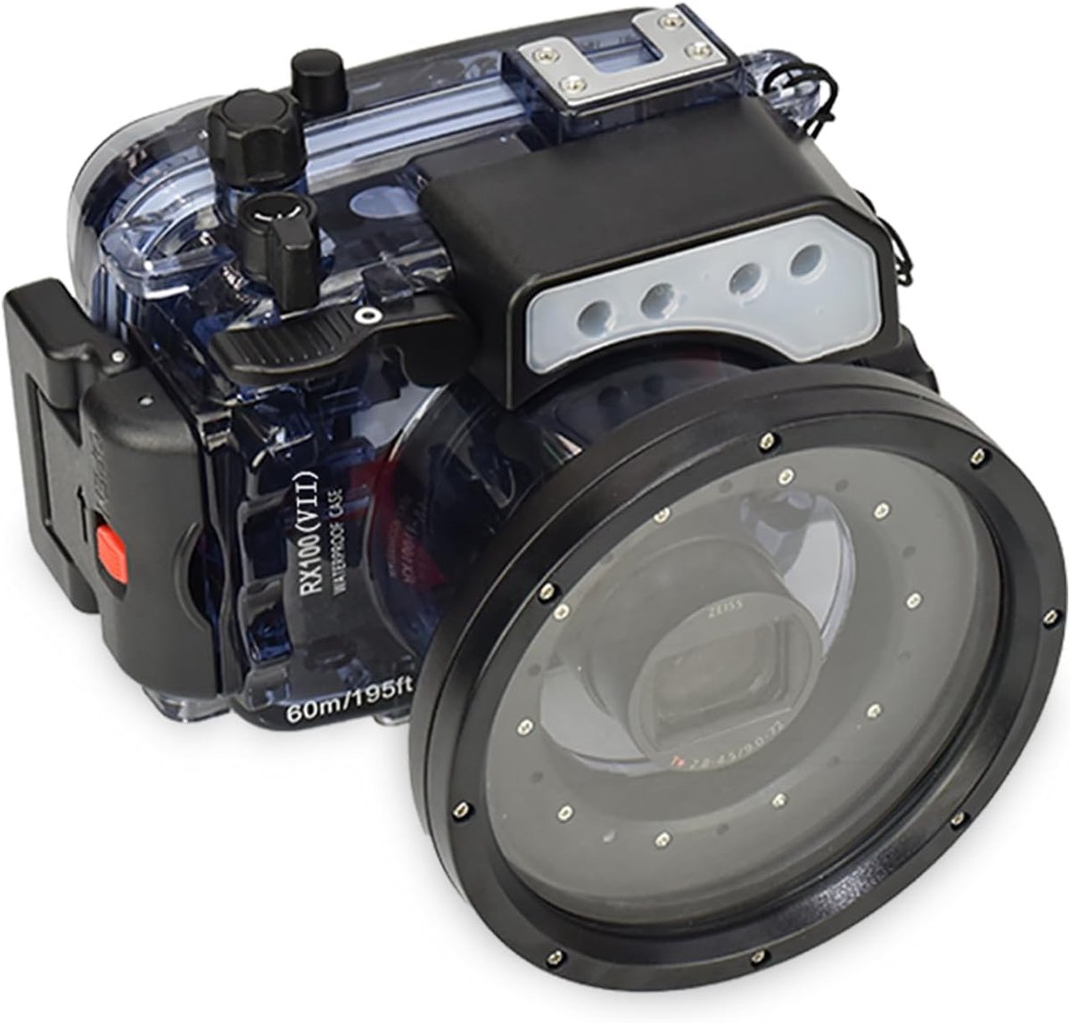 Onderwatercamera behuizing tot 60m - voor Sony RX100 VII - met bedieningsknoppen - ideaal voor duiken - ShopVlot