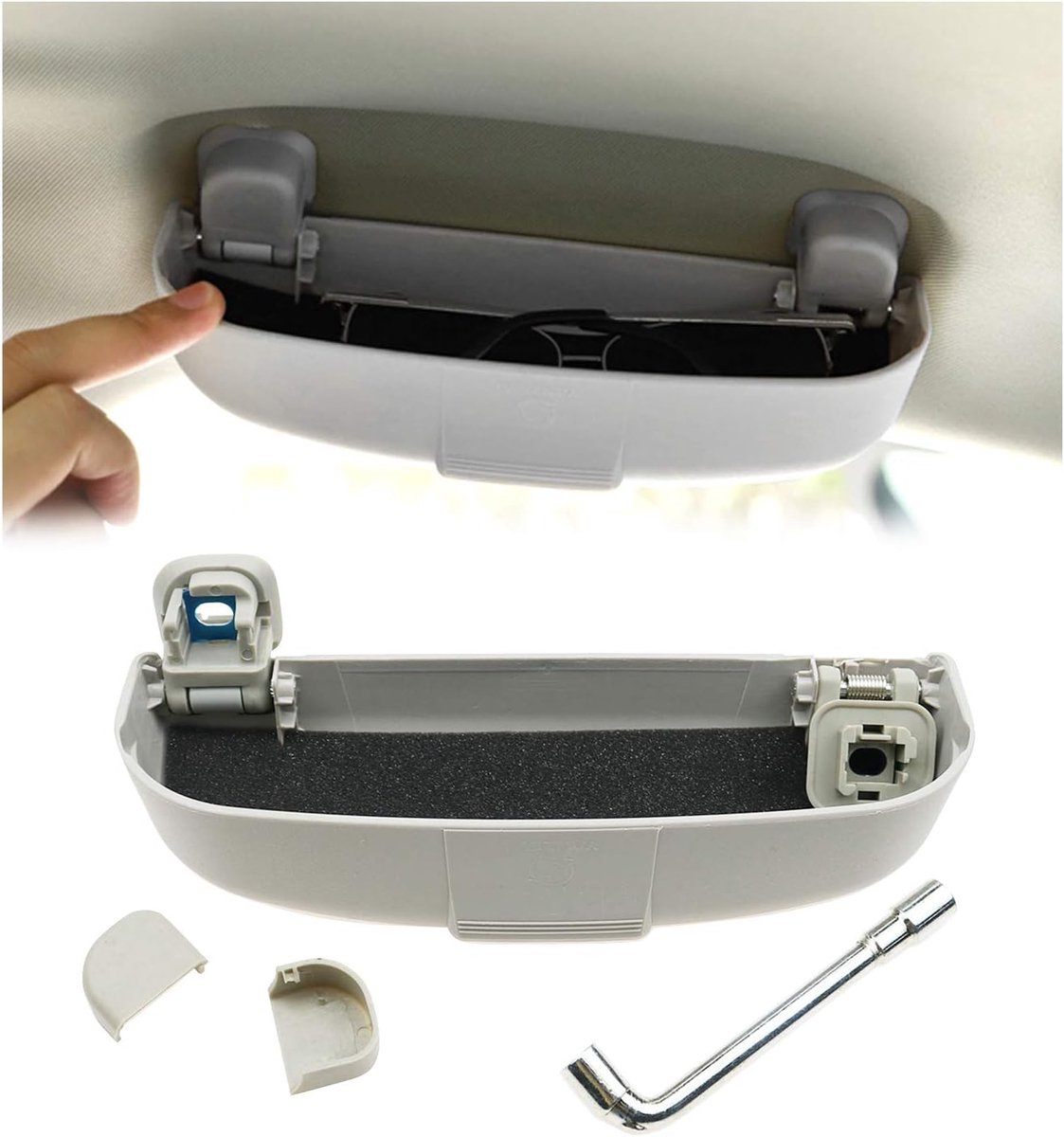Brilhouder voor Volvo XC90 XC60 V90 CC V60 - Multifunctionele brillenopberging - Geschikt voor meerdere modellen - ShopVlot