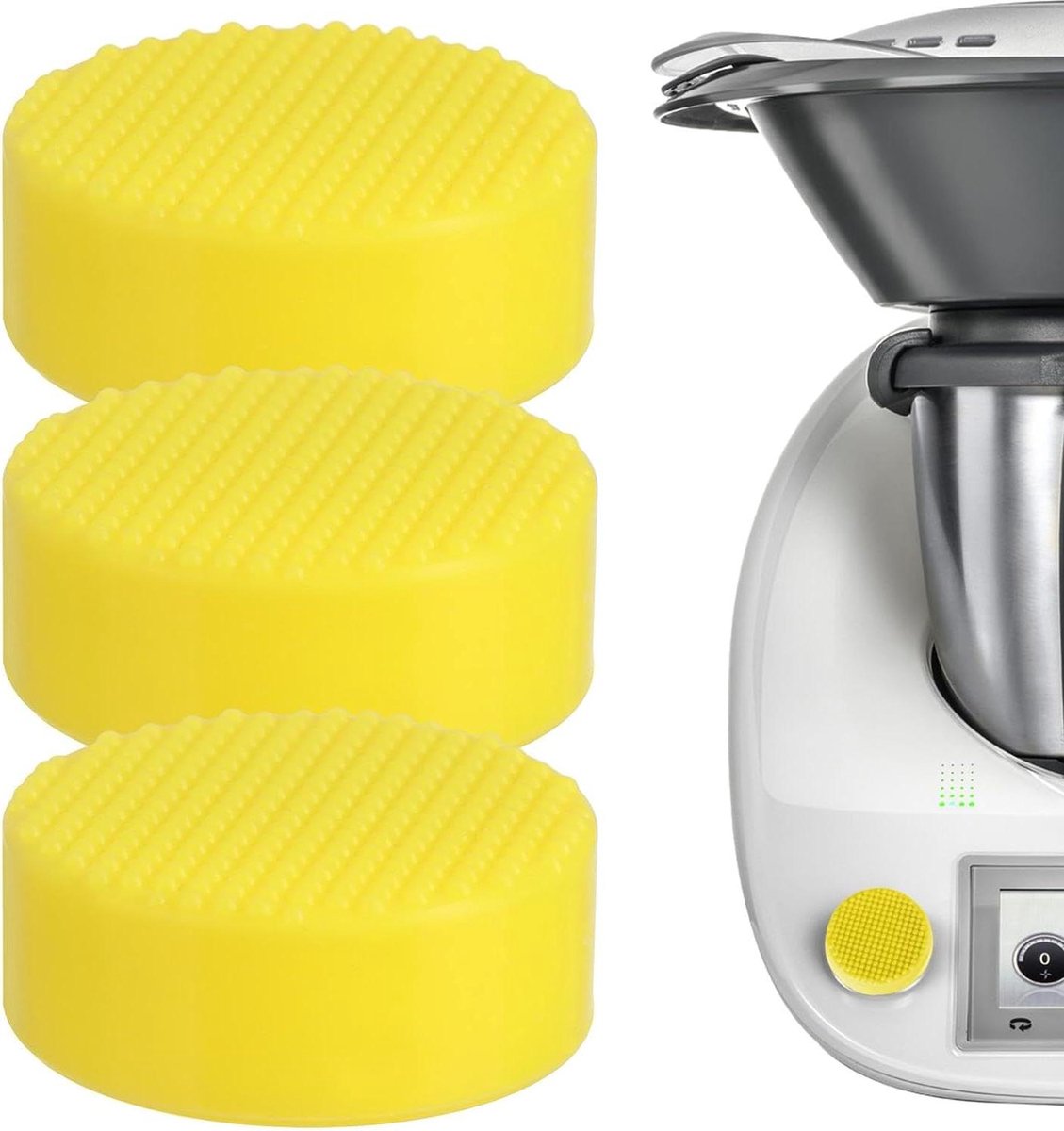 Keukenmachine Schakelaarhoes - Beschermhoes Keukenapparaat - Keukenhygiëne Verbeteren - Duurzaam Siliconen Materiaal - 8 cm Diameter - Geel