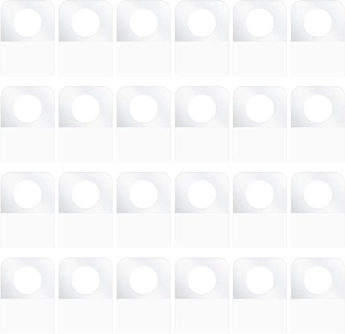 200 stuks transparante ronde hangtabs met gat, ultra sterke zelfklevende display tags voor verkoopitems en winkel retail displays, eenvoudig te bevestigen en duurzaam