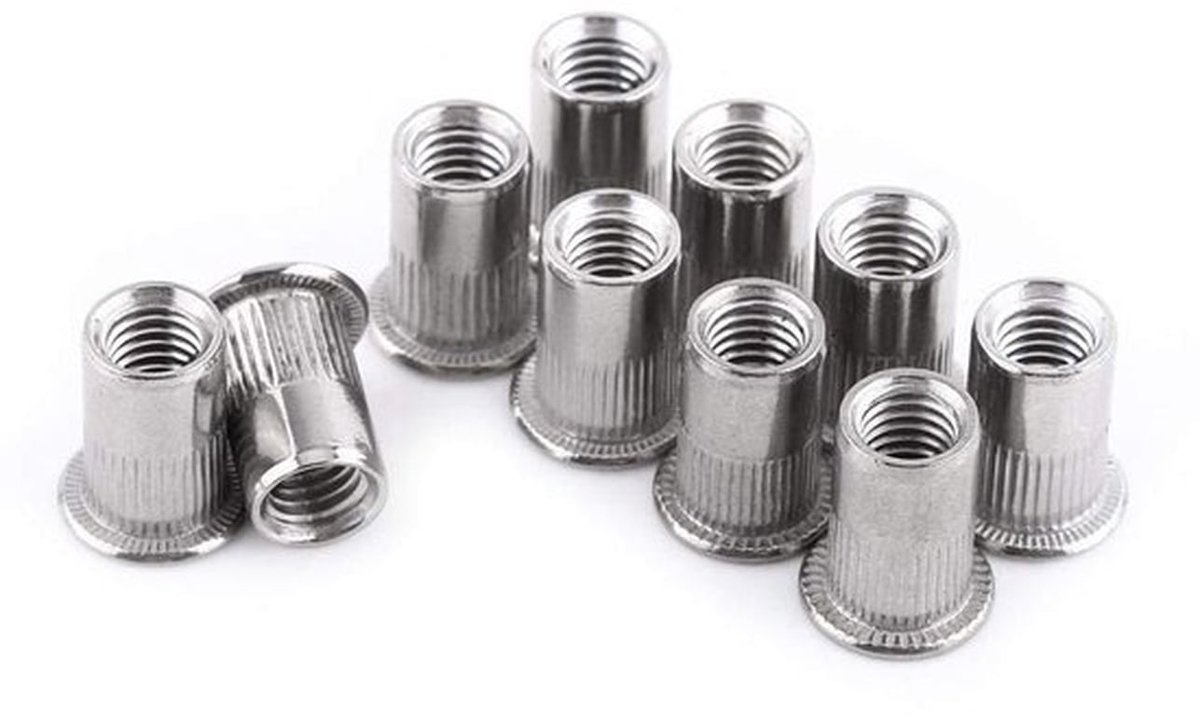 20Pcs/Set Platte Kop Draadmoeren RVS Blindmoeren Aluminium Moeren Assortiment Set (M8*20)