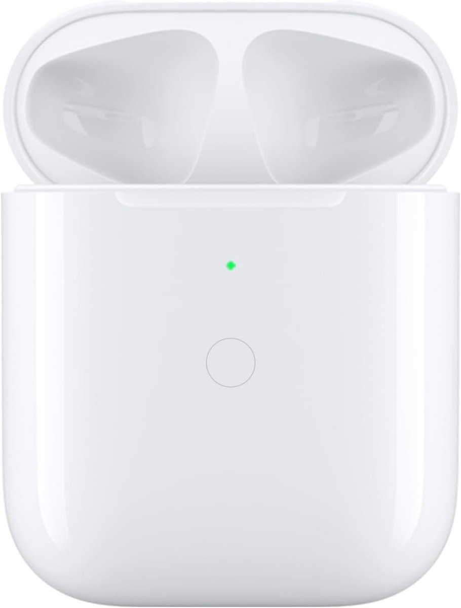 Draadloze oplaadcase compatibel met Air Pod 1/2, vervanging voor draadloze oplaadcase met koppelingsknop, compatibel (geen oordopjes) (voor AIRPOD 1/2)