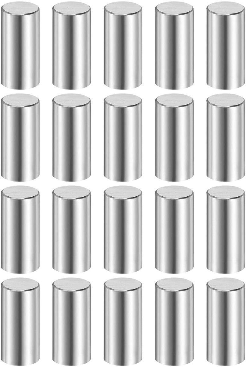 20 stuks cilinderpinnen roestvrij, 10 mm x 22 mm spanstift passtift, 316L metalen pinnen roestvrij staal, deuvelpinnen bouten metaal voor doe-het-zelf, meubels, knutselprojecten