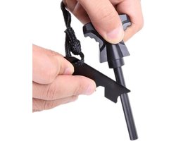 bluesees Magnesium Fire Starter, Survival Fire Steel Flint Striker Whistle Premium Magnesium Ferrocium Flint And Steel Fire Lighter Survival Tool Kit For Outdoor Camping Living Survival Emergency Kit