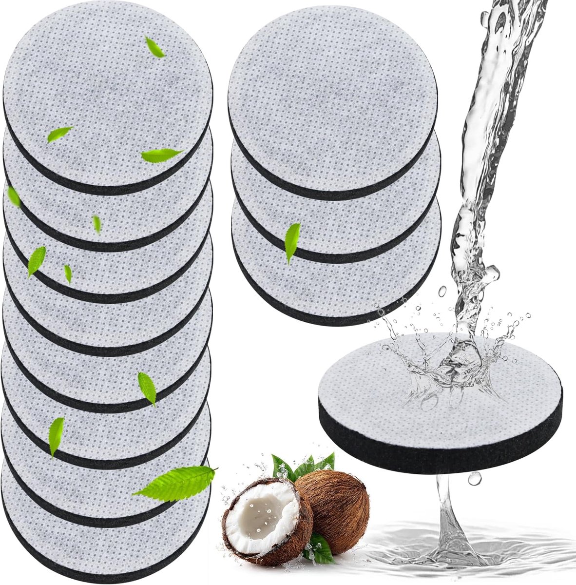 Set van 12 MicroDisc-waterfilters voor Brita Fill & Go-filterflessen | Waterfilterfles, vermindert het gehalte aan PFAS, chloor, microdeeltjes en ongewenste geuren