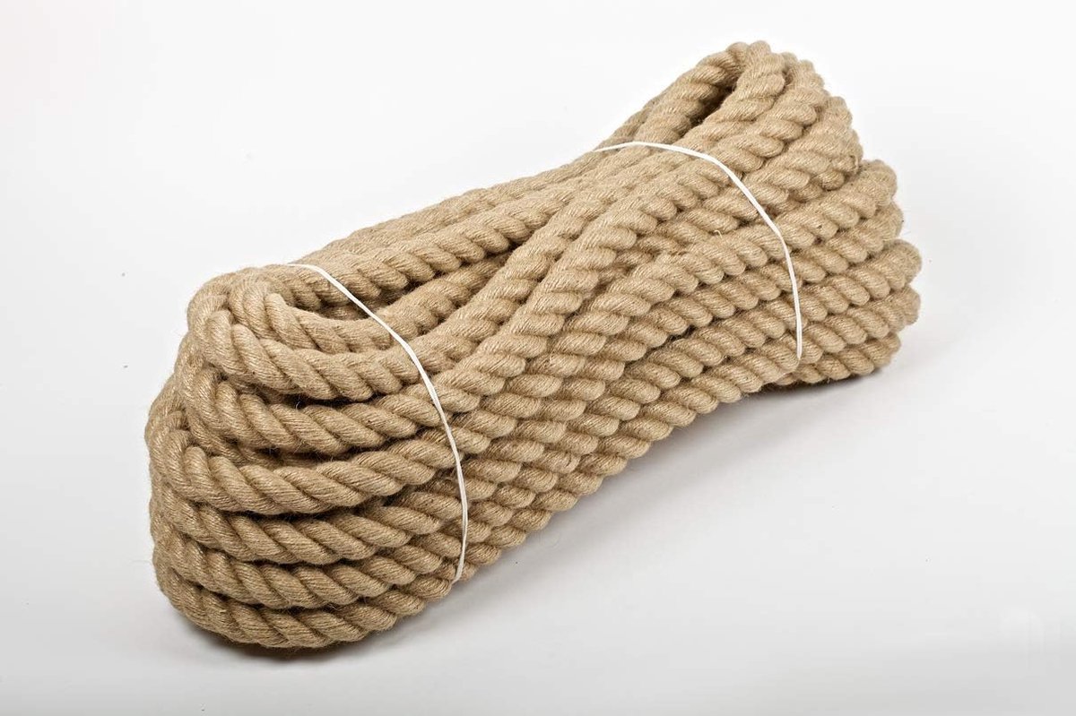 Touw, diameter 30 mm, jute touw, tuintouw, boottouw, snoertouw, trosse, siersnoer 5/10/15/20/30/40 m (30)