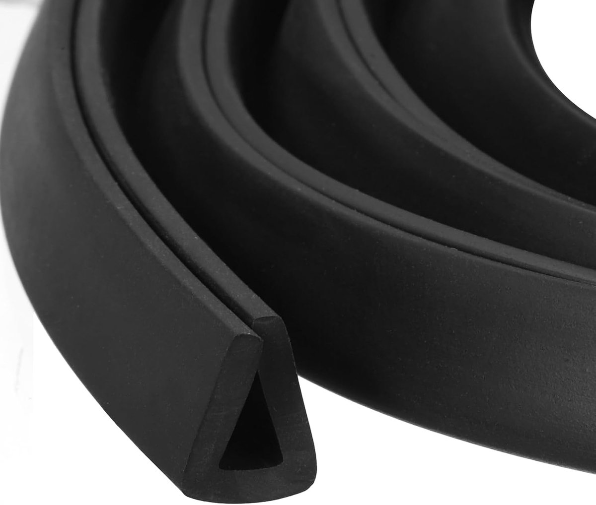 U-vormig beschermprofiel, platte randbeschermstrip van rubber, 9,8 voet voor randen van 4,5-5 mm, (23/64 inch L x 7/16 inch H), zwart