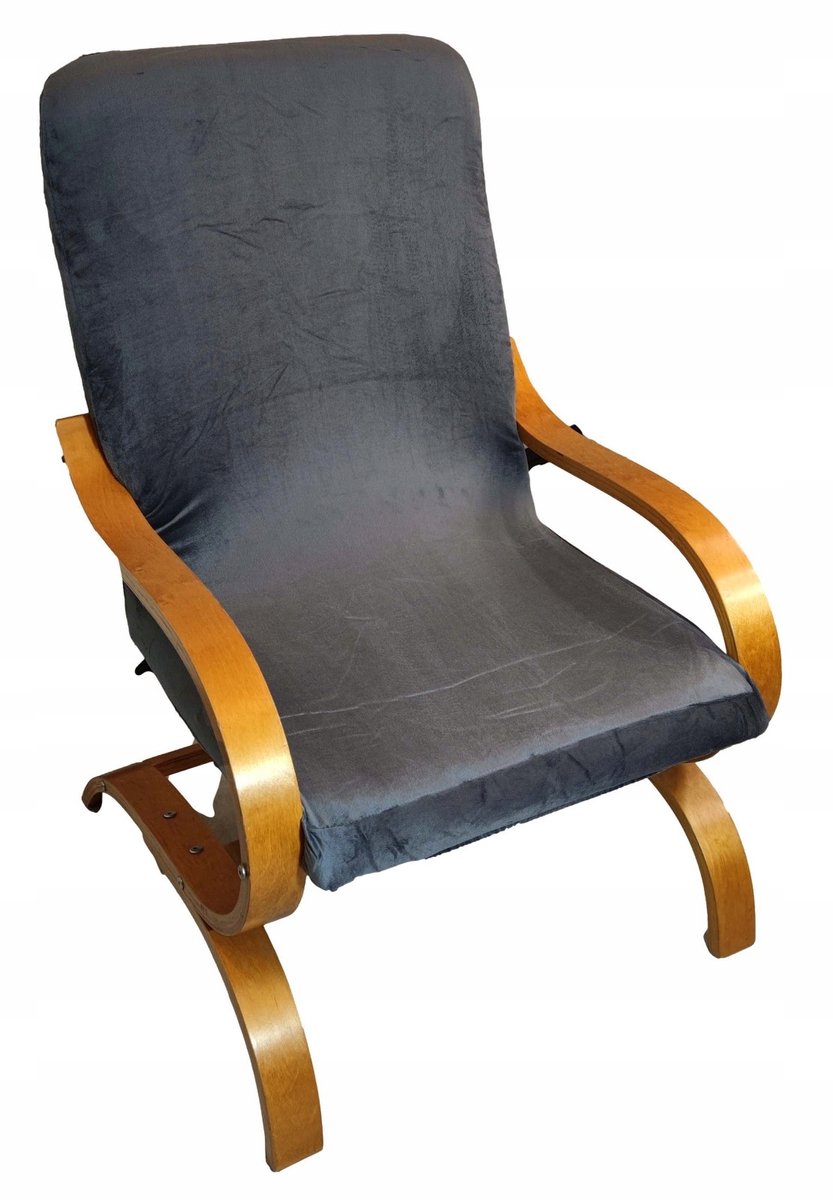 Hoogwaardige Grijze Velours Stoelhoes voor Finka Fauteuils
