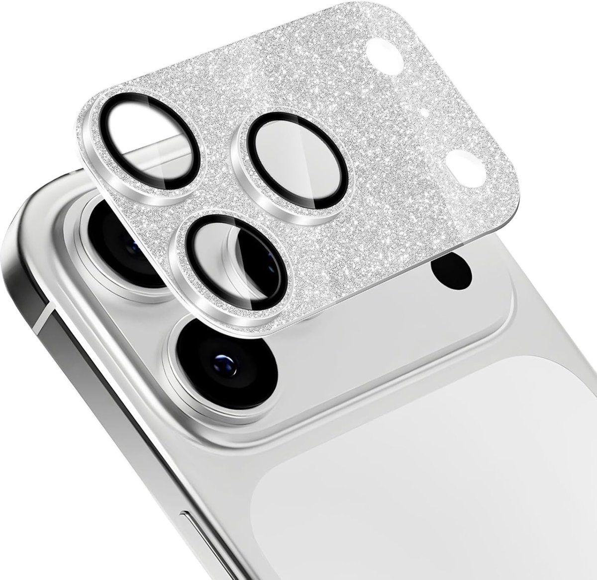 Camera lens protector 17 Pro - Glitter ontwerp - 9H gehard glas - Bescherming voor je camera - ShopVlot
