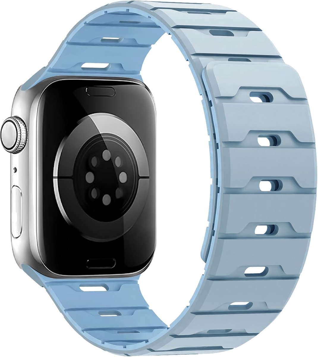 Reservearmband voor Apple Watch 40 mm, 41 mm - siliconen - magnetisch - sportieve look - ShopVlot