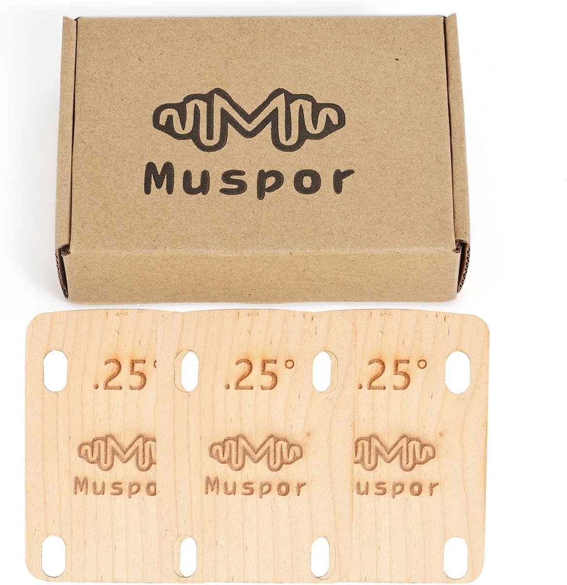 Gitaren nekshims 3 stuks - 0.25 graad - massief esdoorn - voor optimale nekhoek - ShopVlot