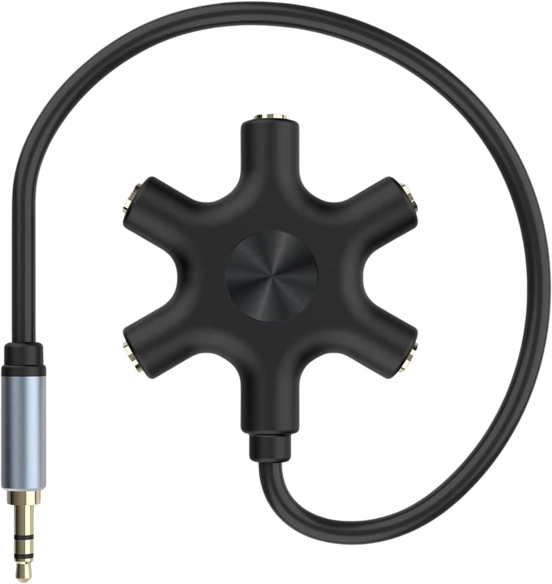 Audio splitter 5 jack - 3,5 mm aansluiting - voor gedeeld luisteren - ideaal voor school en kantoor - ShopVlot
