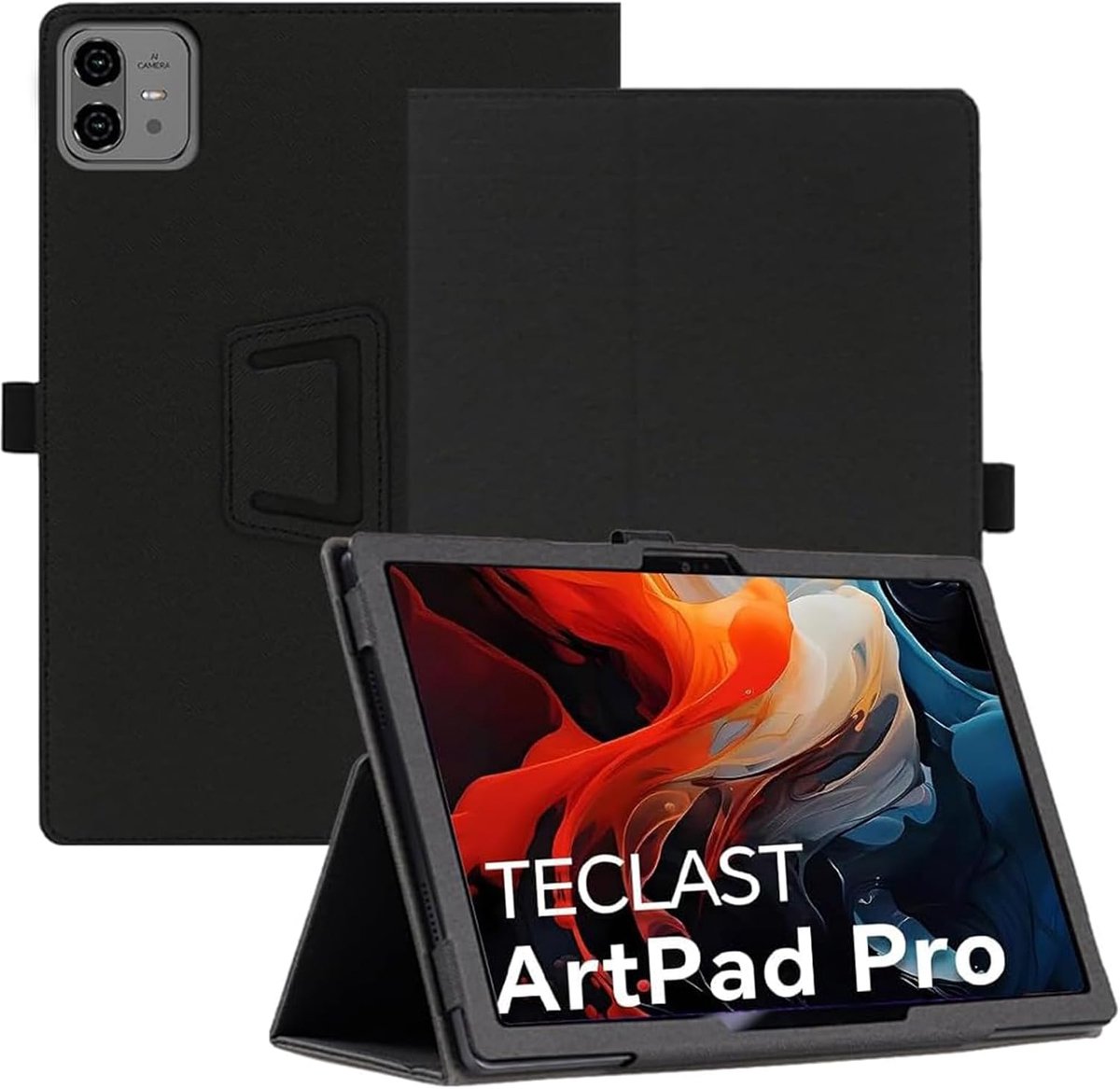 Tablet hoes voor Teclast Artpad Pro 12,7 inch - PU leer - Flip case met penhouder - Bescherming tegen stoten - ShopVlot