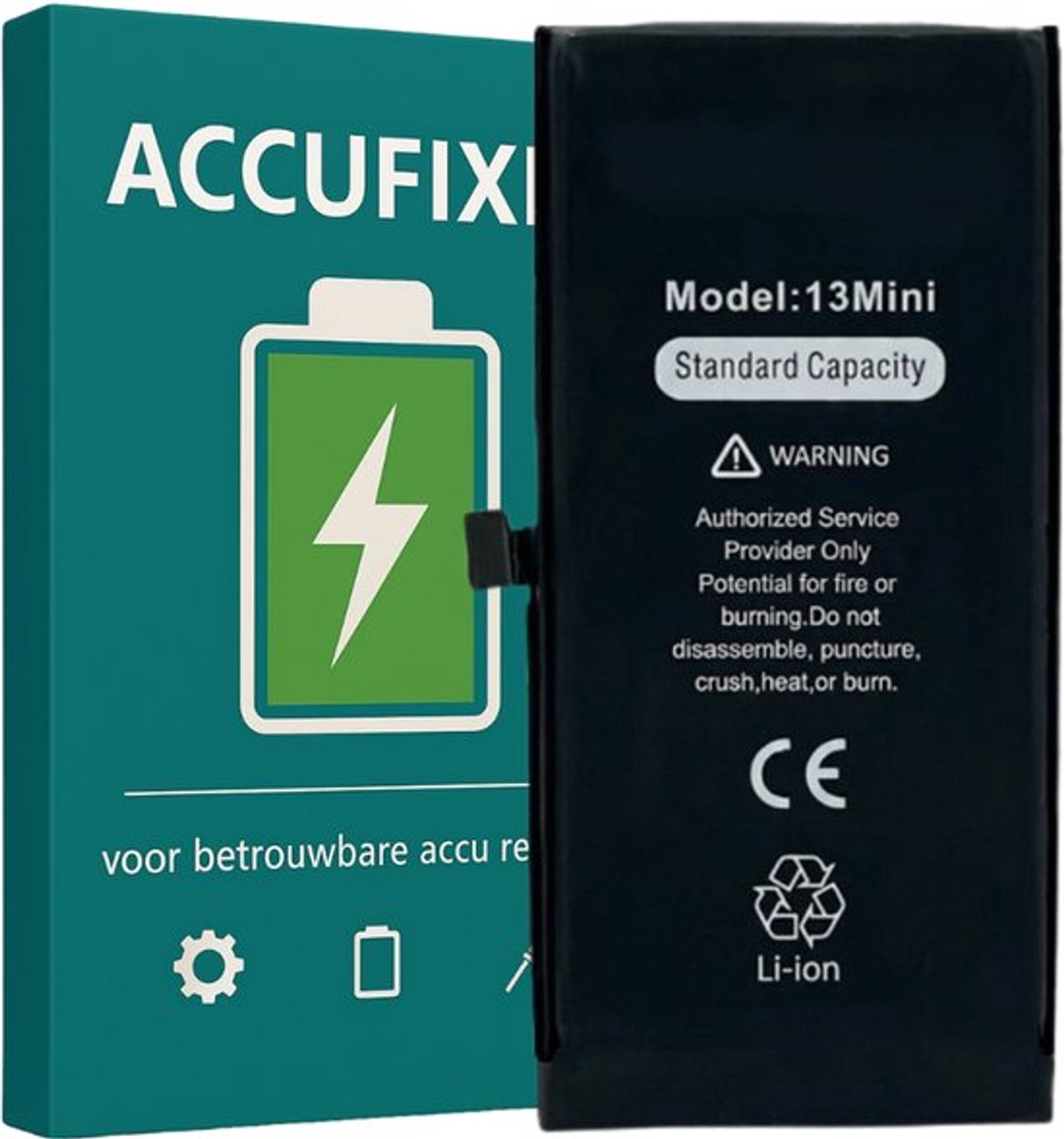 iPhone 13 Mini Batterij - voor Reparatie - A+ Kwaliteit - met Batterijsticker