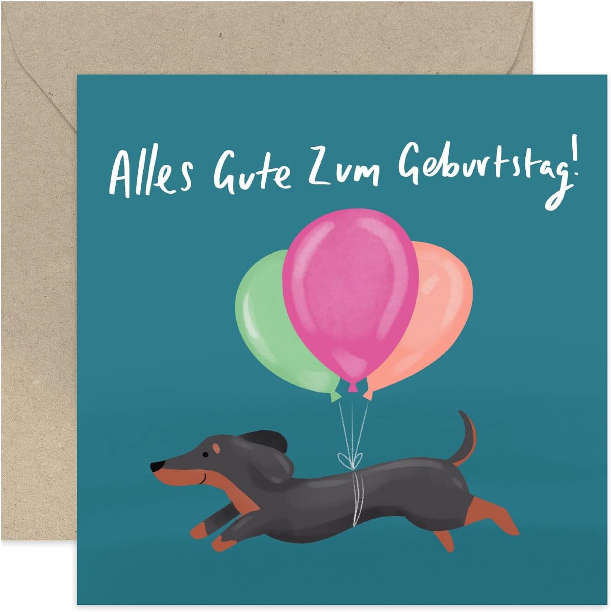 Verjaardagskaart hond - grappige ballonnen - leuke wenskaart voor hem of haar - ideaal voor verjaardag - ShopVlot