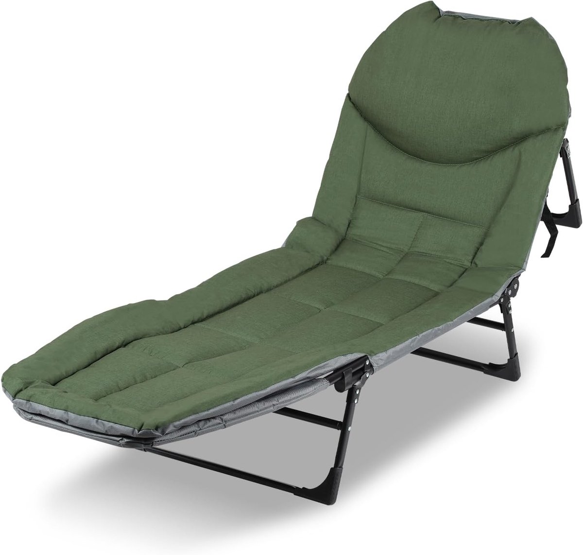 Karperligstoel, Opvouwbare Stoel, Karper Spullen, Inklapbaar, Campingstoel, Visligstoel, Veldbed met Opbergtas, Maximale Belasting 150 kg, voor Indoor, Outdoor, Strand en Tuin