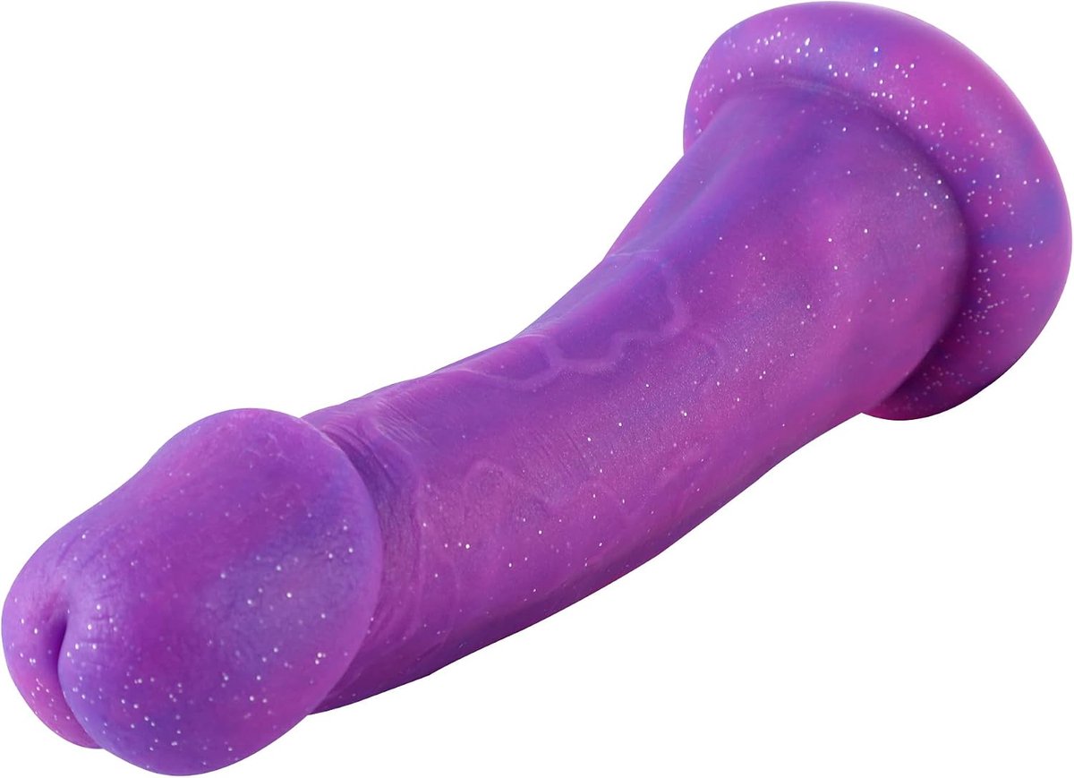 Dildo 22 cm - paars - Soft KlicLok en zuignap - compleet gevuld gevoel - SnelShoppen