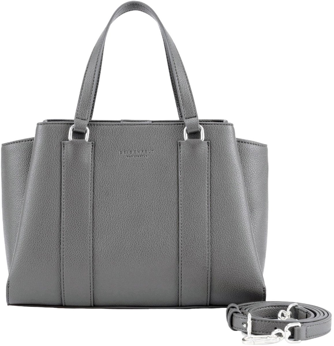 SEIDENFELT MANUFAKTUR handtas schoudertas Nelma Handbag Light Grey grijs