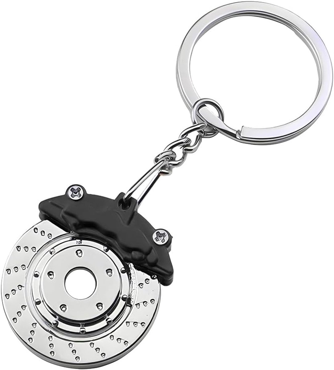 Schijfrem-sleutelhanger, remschijf auto-onderdelen sleutelhanger, automode 3D sleutelhouder, autosleutel creatieve autodecoratie accessoires