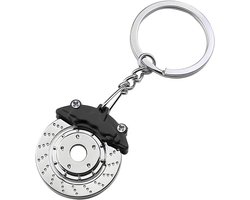Schijfrem-sleutelhanger, remschijf auto-onderdelen sleutelhanger, automode 3D sleutelhouder, autosleutel creatieve autodecoratie accessoires