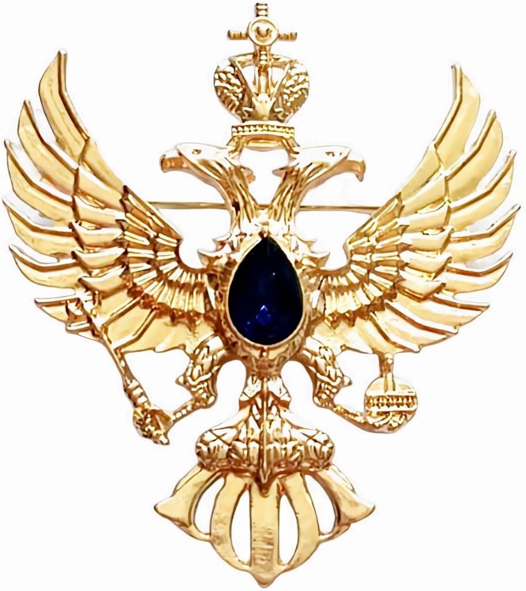 Adelaar broche kristallen vleugels kroon revers pin mode kraag borstspeld vintage badge mantel pak rok klinknagels accessoires voor mannen tieners vrouwen, Metaal