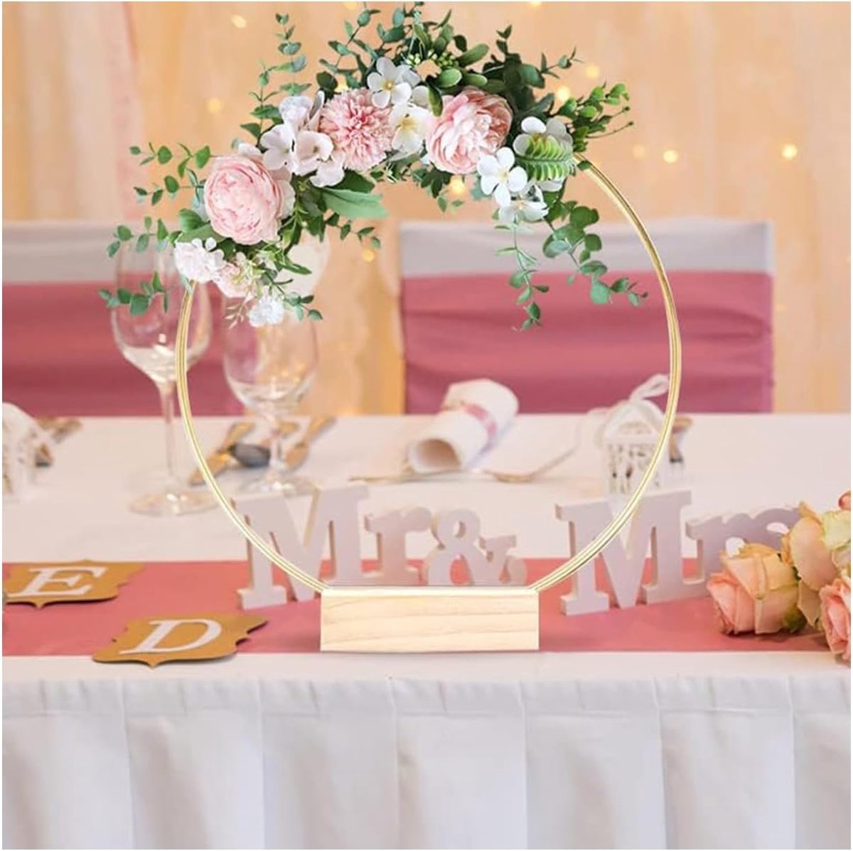 Ringen om te knutselen, 30 cm, goud met houten standaarden, voet, kransringen, decoratie, dromenvanger, macramé, ringen voor doe-het-zelf bloemen, hoepel, bruiloftskrans, wandbehang, bruiloft,