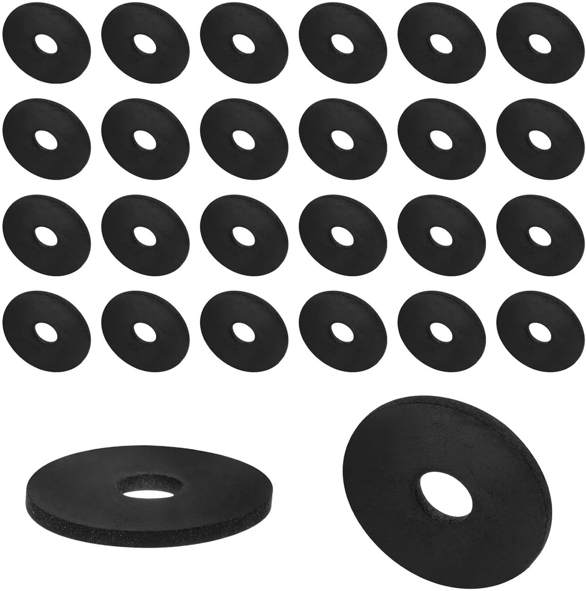 30 stuks rubberen afstandhouders 25 mm AD 7 mm ID 2 mm hoogte ronde trillingsdemper rubberen bus ogen dikke rubberen schijven voor huis auto accessoires