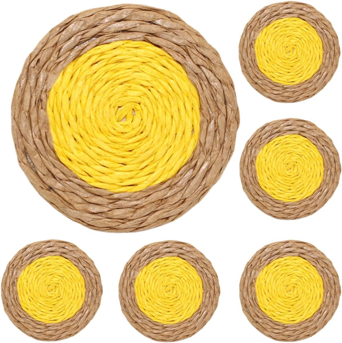 Metalen Napkin Ringen Verpakking Van 200 Op Maat Gemaakte Boheemse Rieten Servetringen voor Hotels Bruiloften Festivals Feesten En Andere Gelegenheden Citroengeel