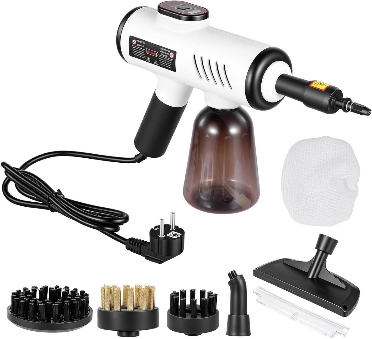 Handstoomreiniger - Stoomreiniger apparaat - Hygiënisch reinigen - Snel opwarmend - 600 ml - Wit
