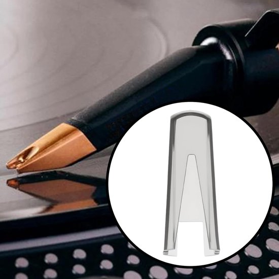2 stuks stylus plastic beschermhoes compatibel met Ortofon Concorde OM/OMB transparant zwart — afbeelding 2