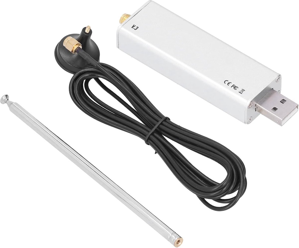 R820T2 RTL2832U RTL SDR Software Gedefinieerde Radio met Dipool Antennekit HF Bias Tee 1PPM TCXO SMA voor Amateurzender en Ontvanger