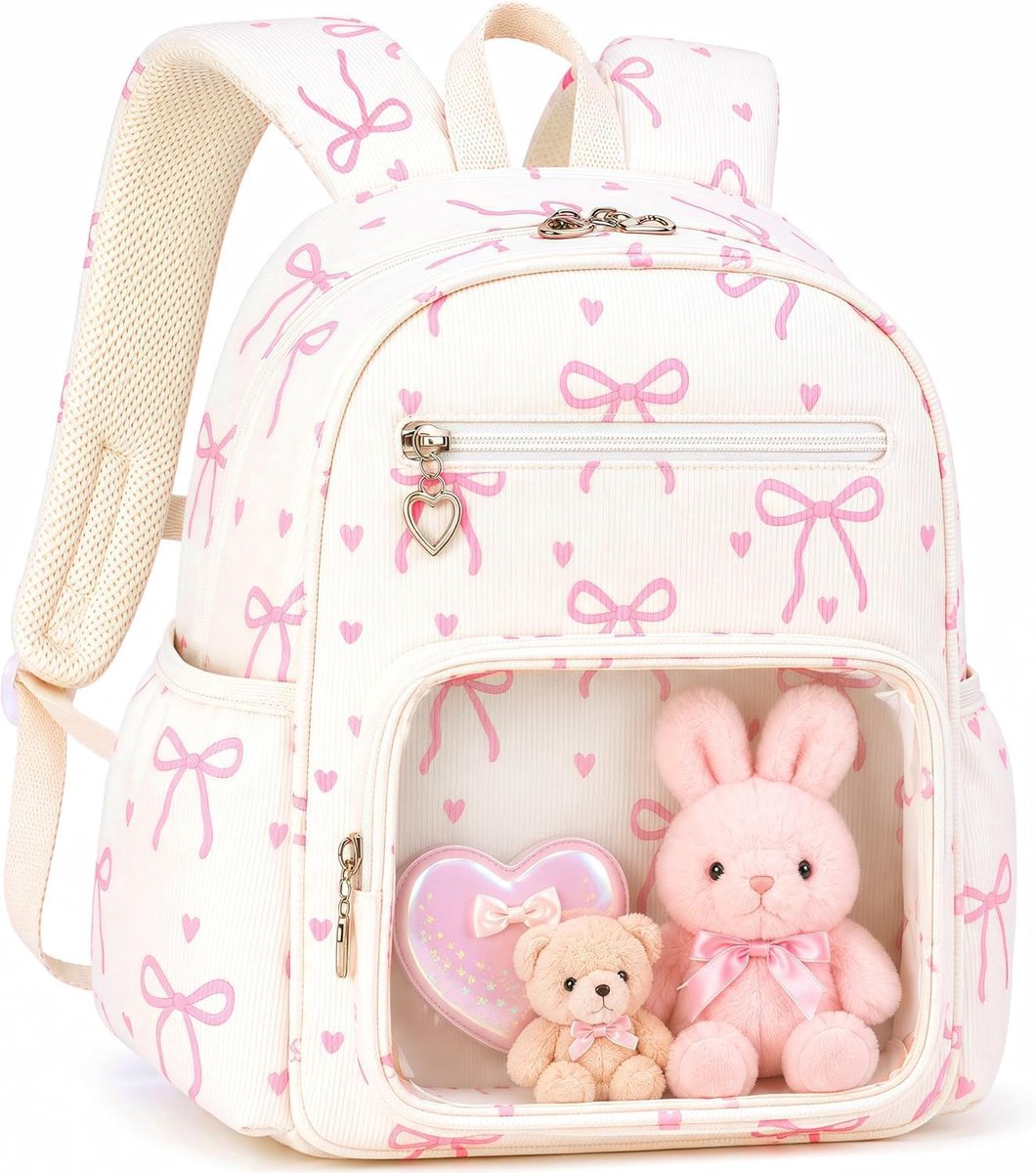 Kinderrugzak meisjes, kleuterschoolrugzak Cord met borstband, rugzak voor kinderen 2-4 jaar, Für 2–4 Jahre (12″ hoch, kein Platz für A4-Ordner), Casual