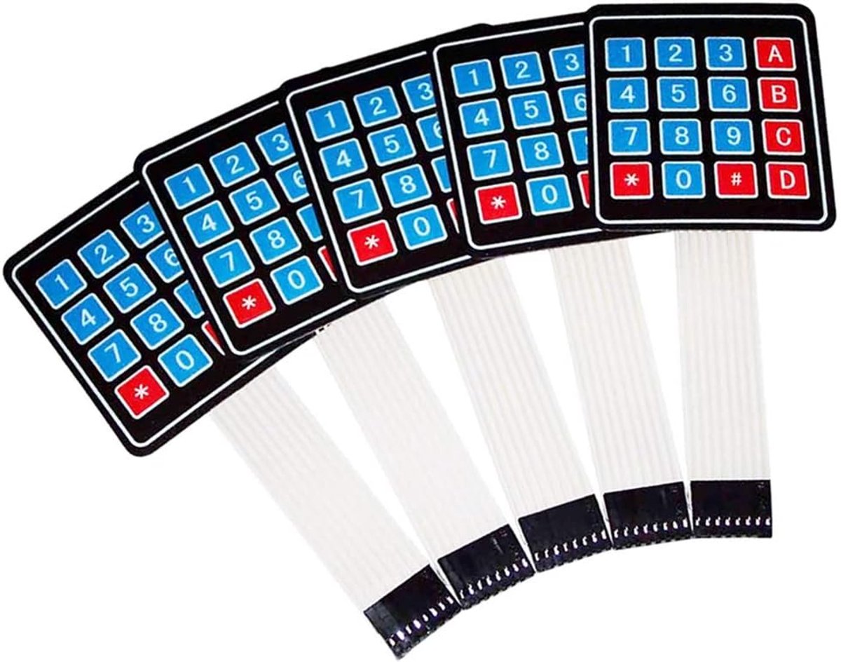 5 stks 4x4 Matrix Array Membraan Toetsenbord Toetsenbord 16 Toetsen AVR 12 V voor Robort Onderdelen