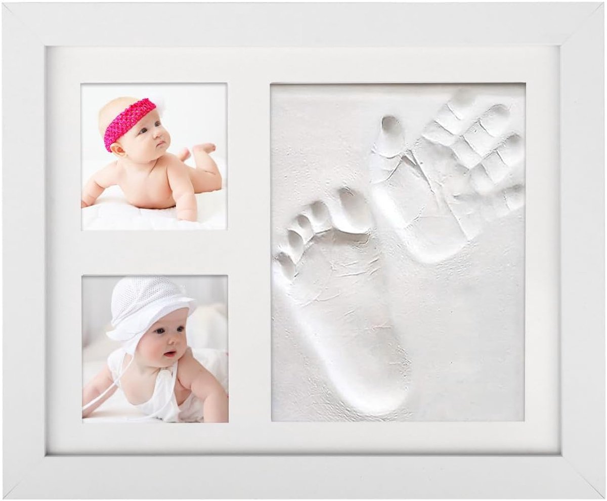 Handafdruk en voetafdrukset, gipsafdruk baby hand en voet, 28 x 23 x 1,8 cm voetafdrukset, gipsafdruk voor pootafdruk kat & hond, eerste uitrusting cadeau