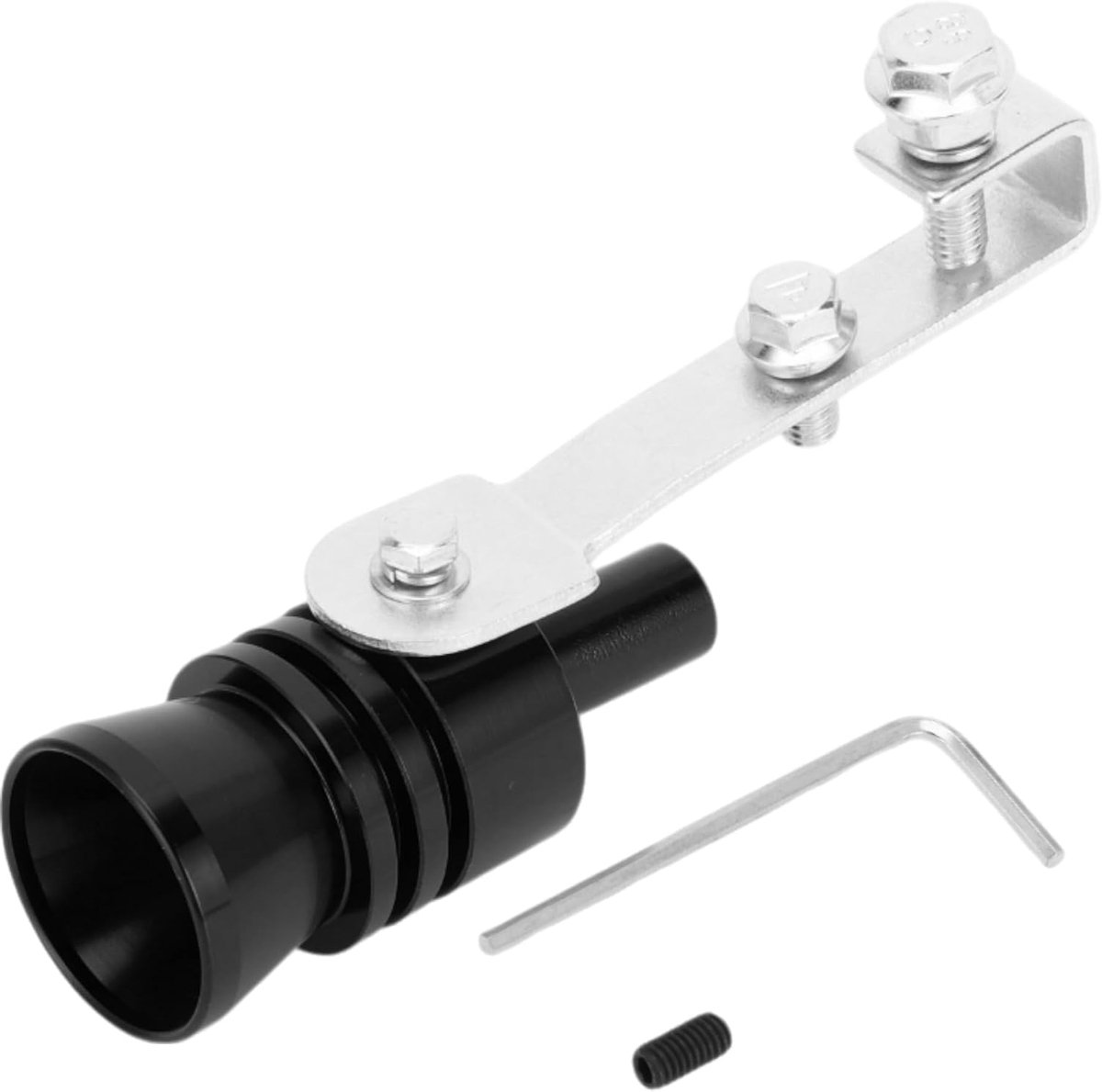 Sound Uitlaatpijp Fluit, Achterste Uitlaatpijp L Auto Motorfiets Roar Maker Aluminium Zwart, 1 Set