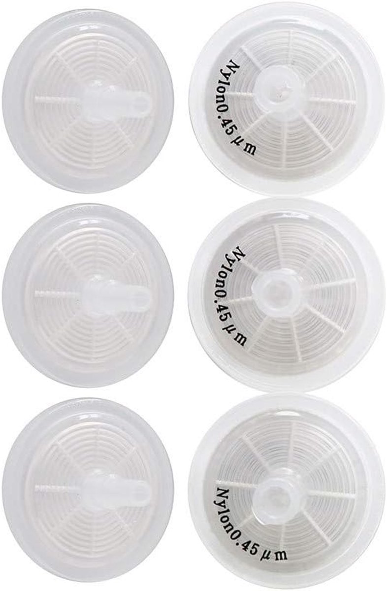 Filters [Hydrofiele nylon membraan] niet-gesteriliseerd 25 mm diameter 0,45 μm poriegrootte voor laboratoriumfiltratie door Allpure Biotechnologie [PACK VAN 100]