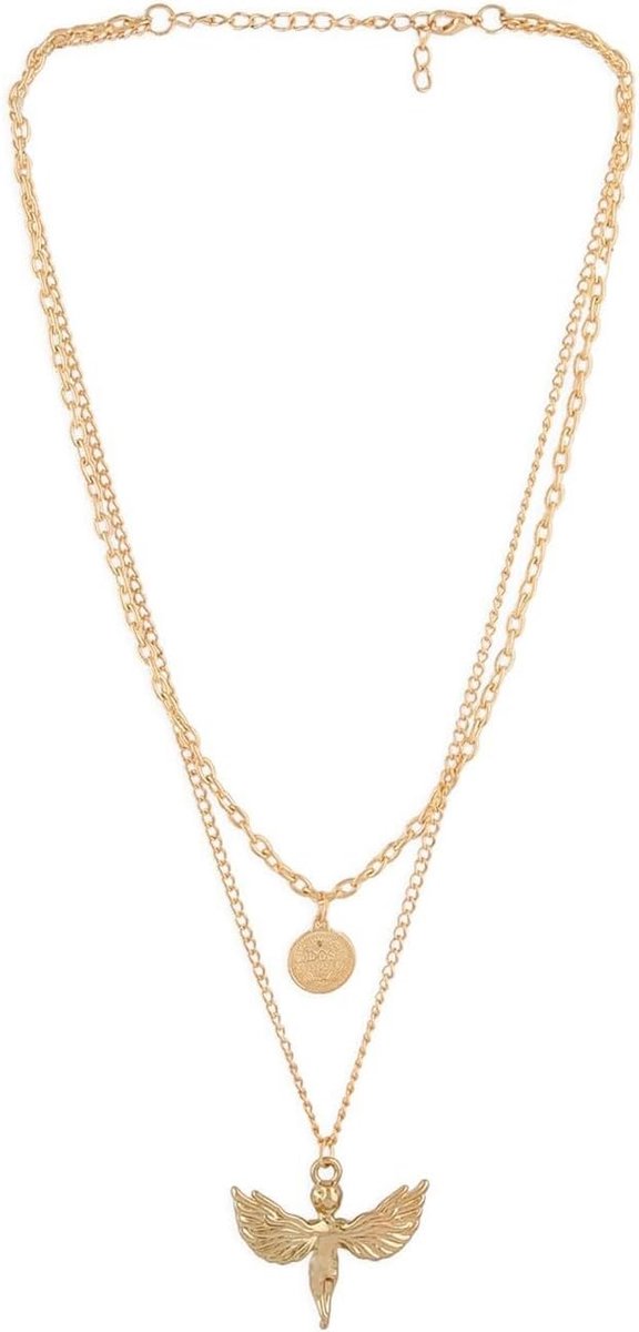 Hedendaagse 2 Gelaagde Ketting, Hedendaagse 2 gelaagde ketting voor gift, Messing, Geen Edelsteen, Messing, Geen edelsteen