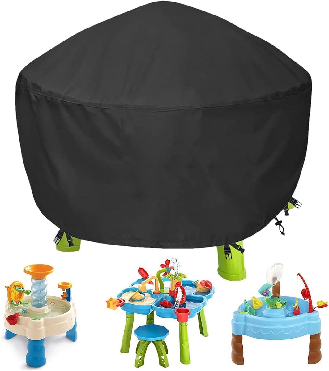 Watertafelhoes voor kinderen, stofdicht, anti-uv, waterdicht | watertafelhoes voor kinderen | Buitenspeelgoed hoes 34 x 34 x 45,7 cm past op Littles Tikes Spiralin' Seas Speeltaf